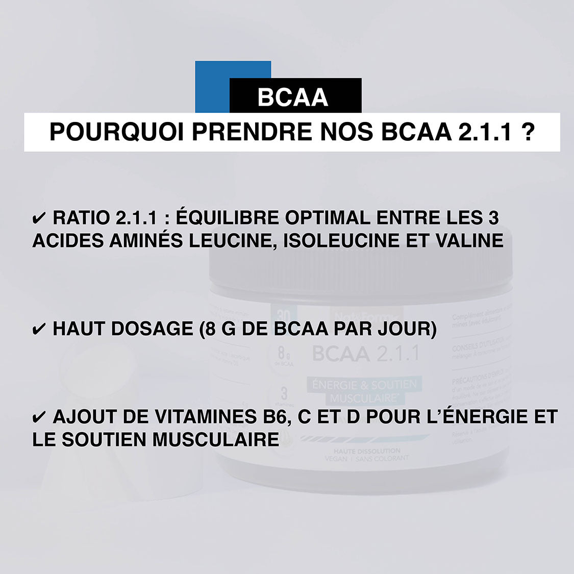 BCAA 2 : 1  : 1
